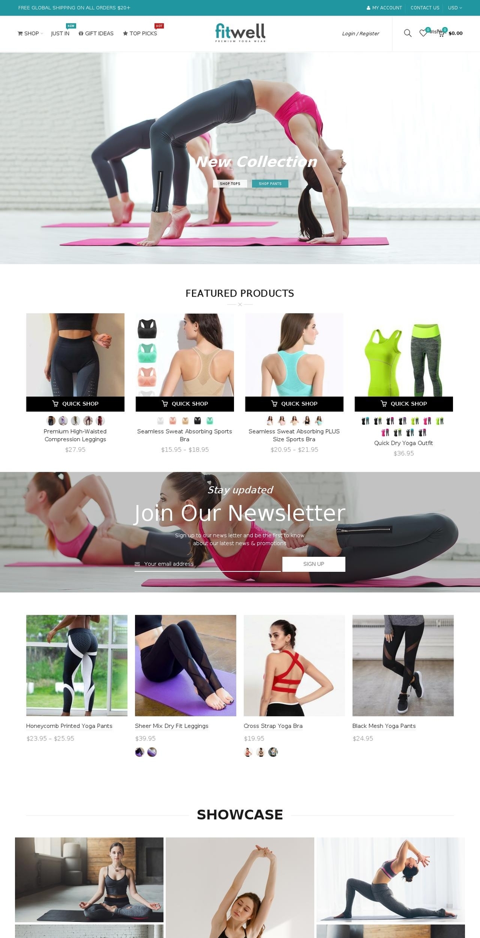 fitwellyoga.com shopify website screenshot