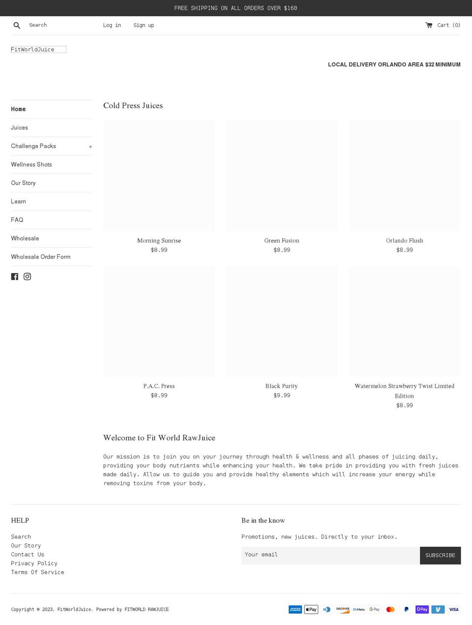 fitworldjuice.com shopify website screenshot