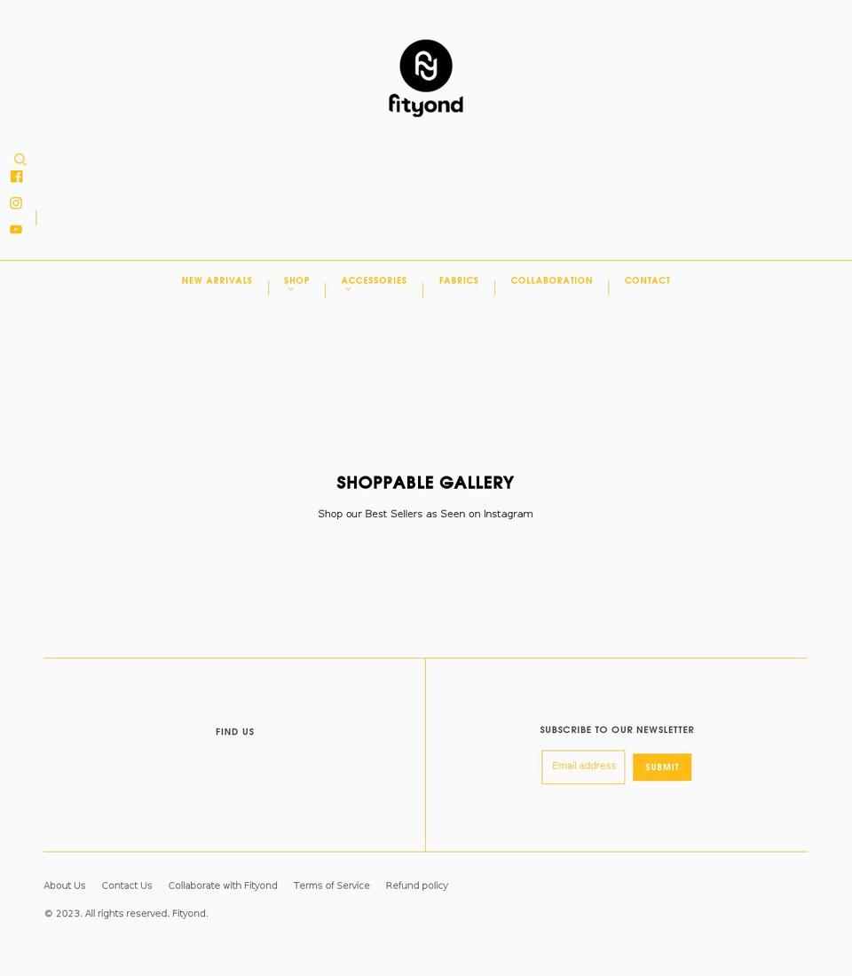 fityond.com shopify website screenshot