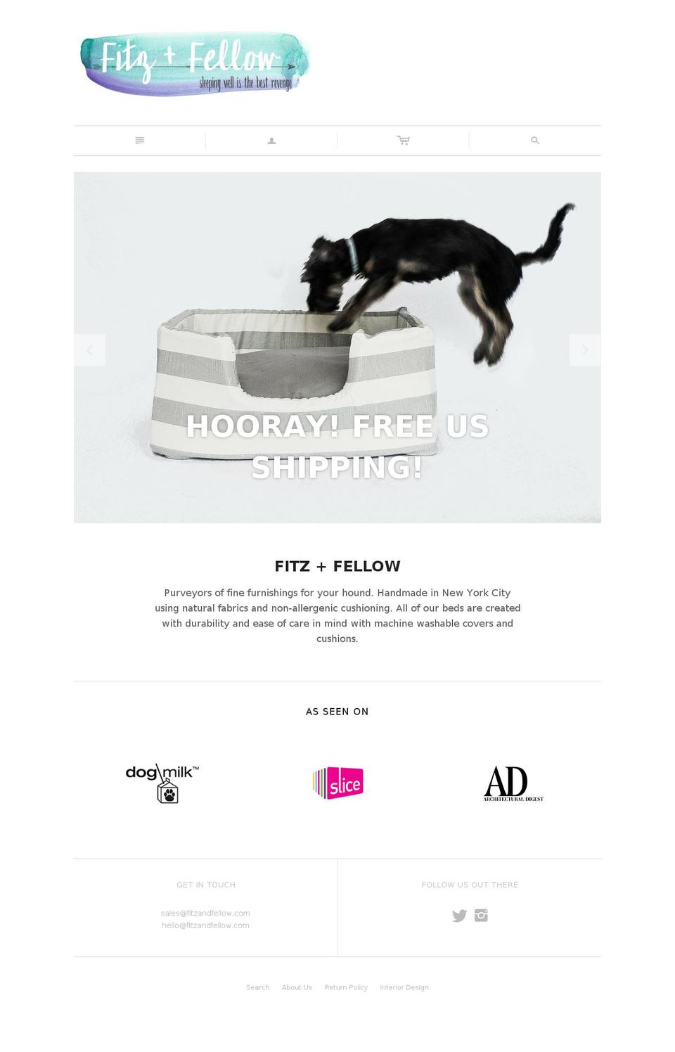 fitzandfellow.com shopify website screenshot