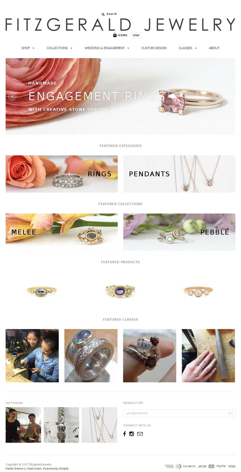 fitzgeraldjewelry.com shopify website screenshot