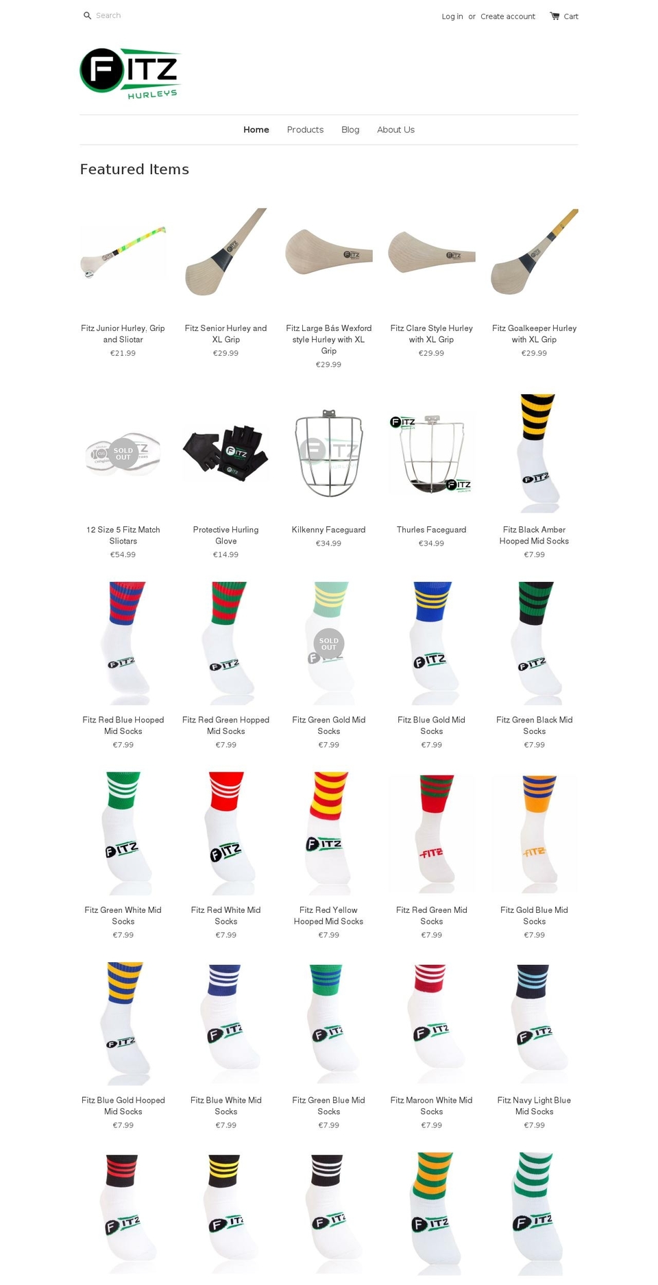 fitzhurleys.com — Shopify storefront screenshot