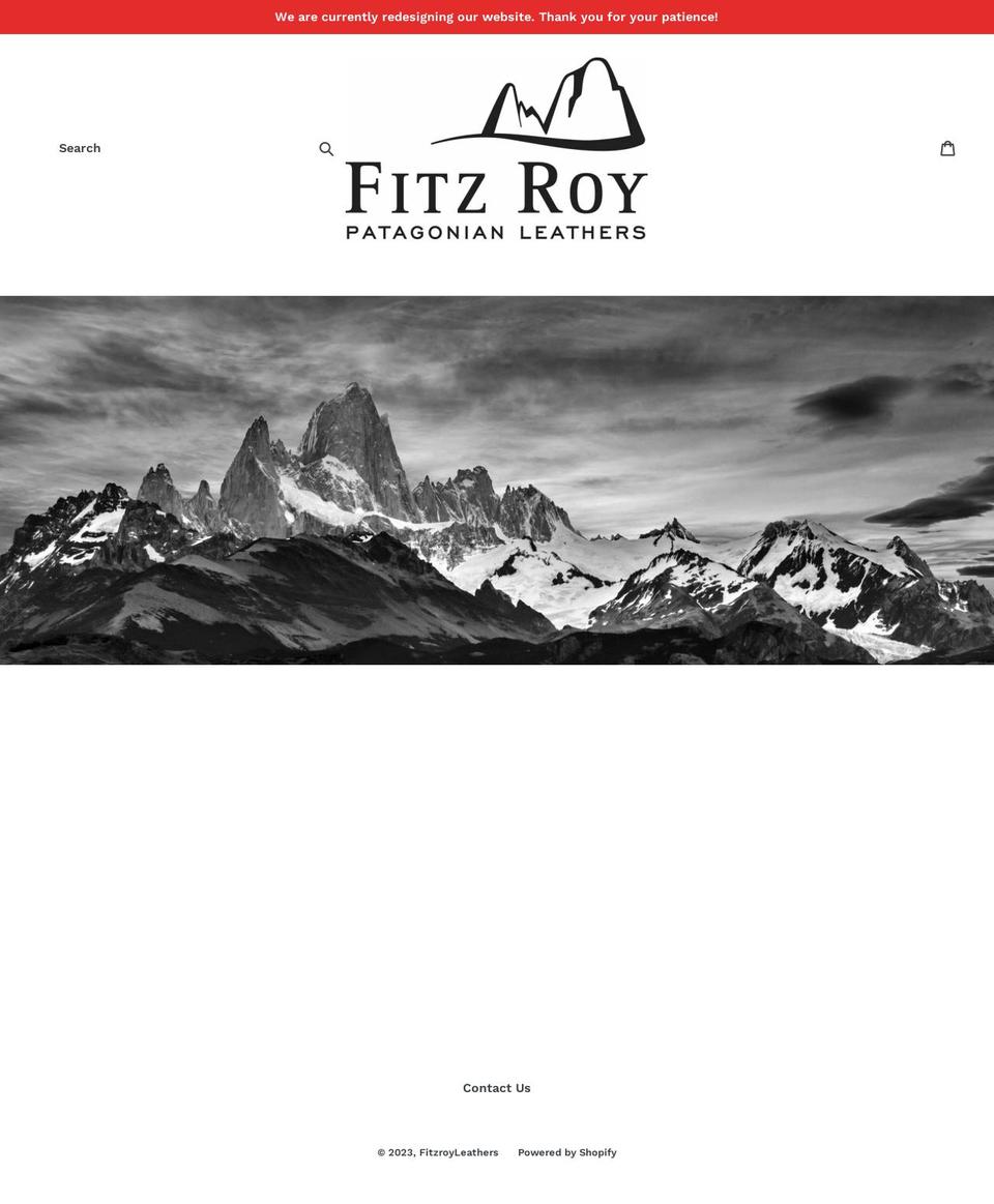 fitzroyleathers.com shopify website screenshot
