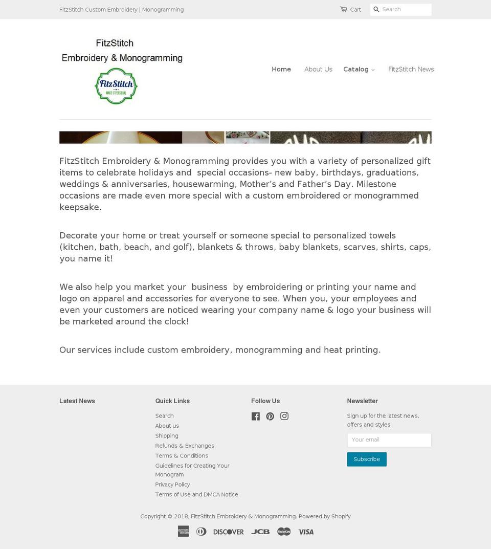 fitzstitch.com shopify website screenshot