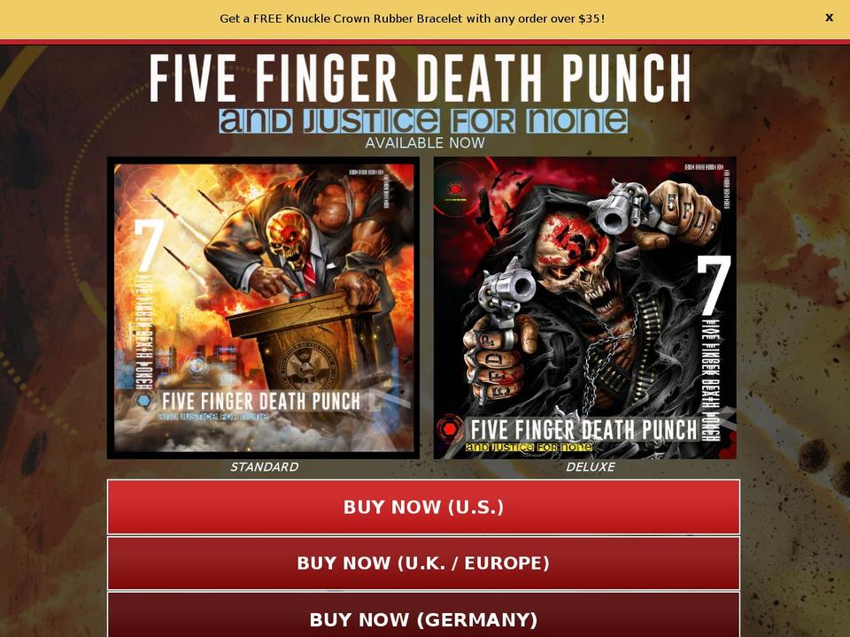 GDPR - 05.25.18 Shopify theme site example five-finger-death-punch.myshopify.com