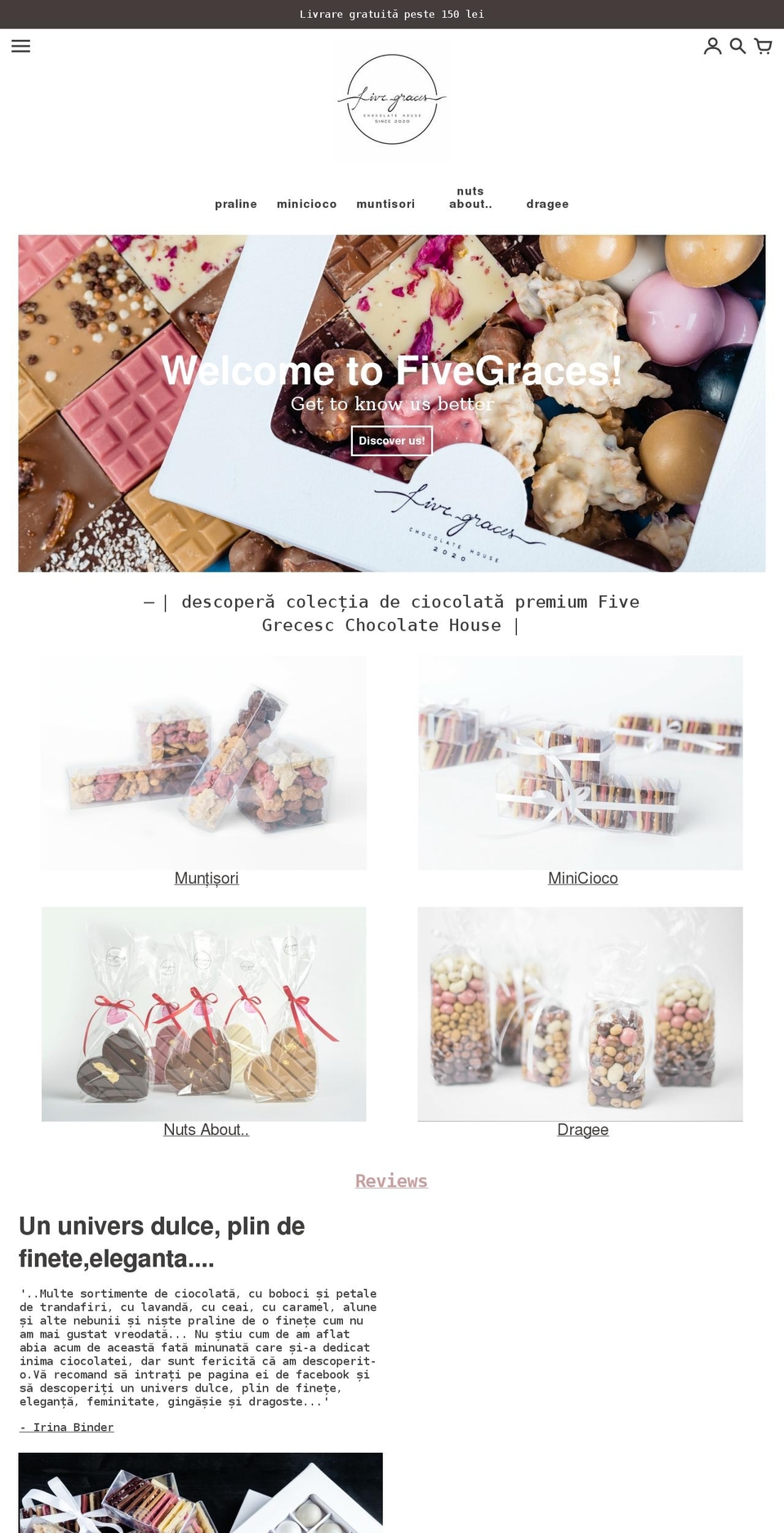 five-graces.com shopify website screenshot