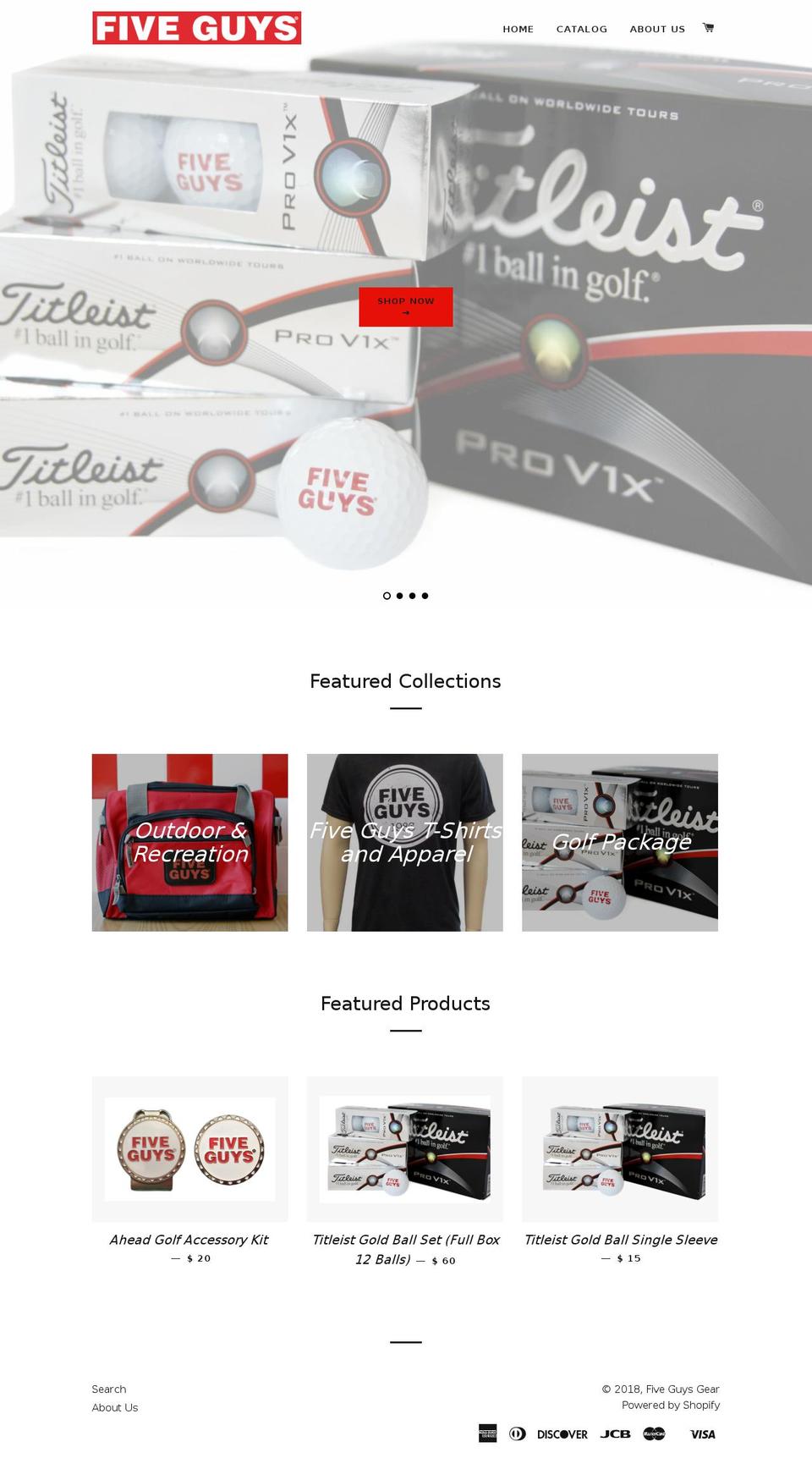 five-guys-gear.myshopify.com shopify website screenshot