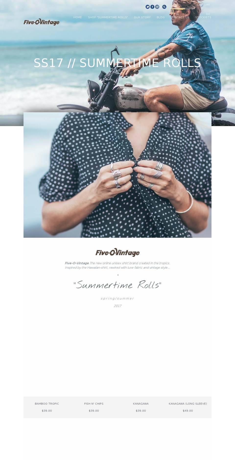 five-o-vintage.com shopify website screenshot