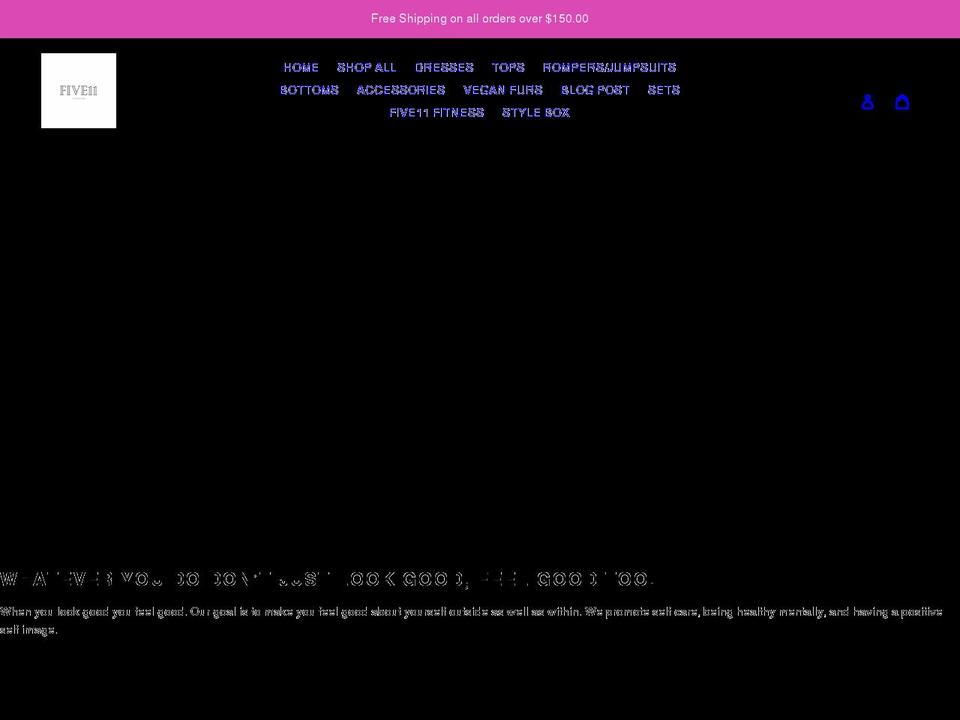 five11fashion.com shopify website screenshot