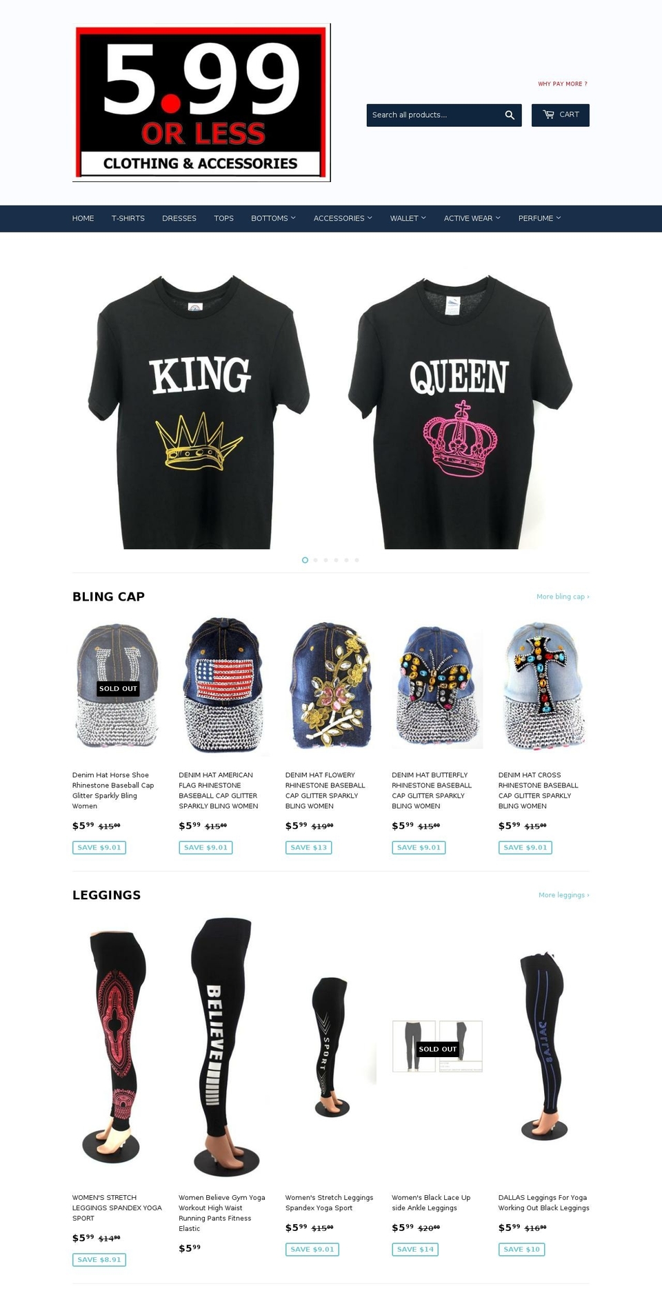 five99orless.com — Shopify storefront screenshot