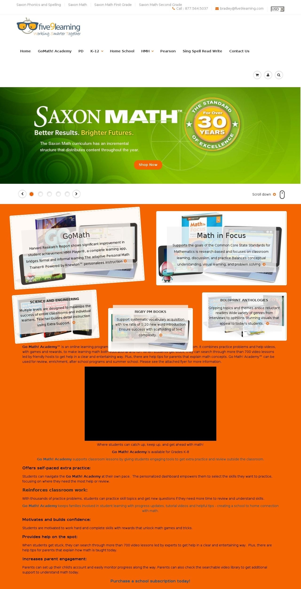 five9learning.myshopify.com shopify website screenshot