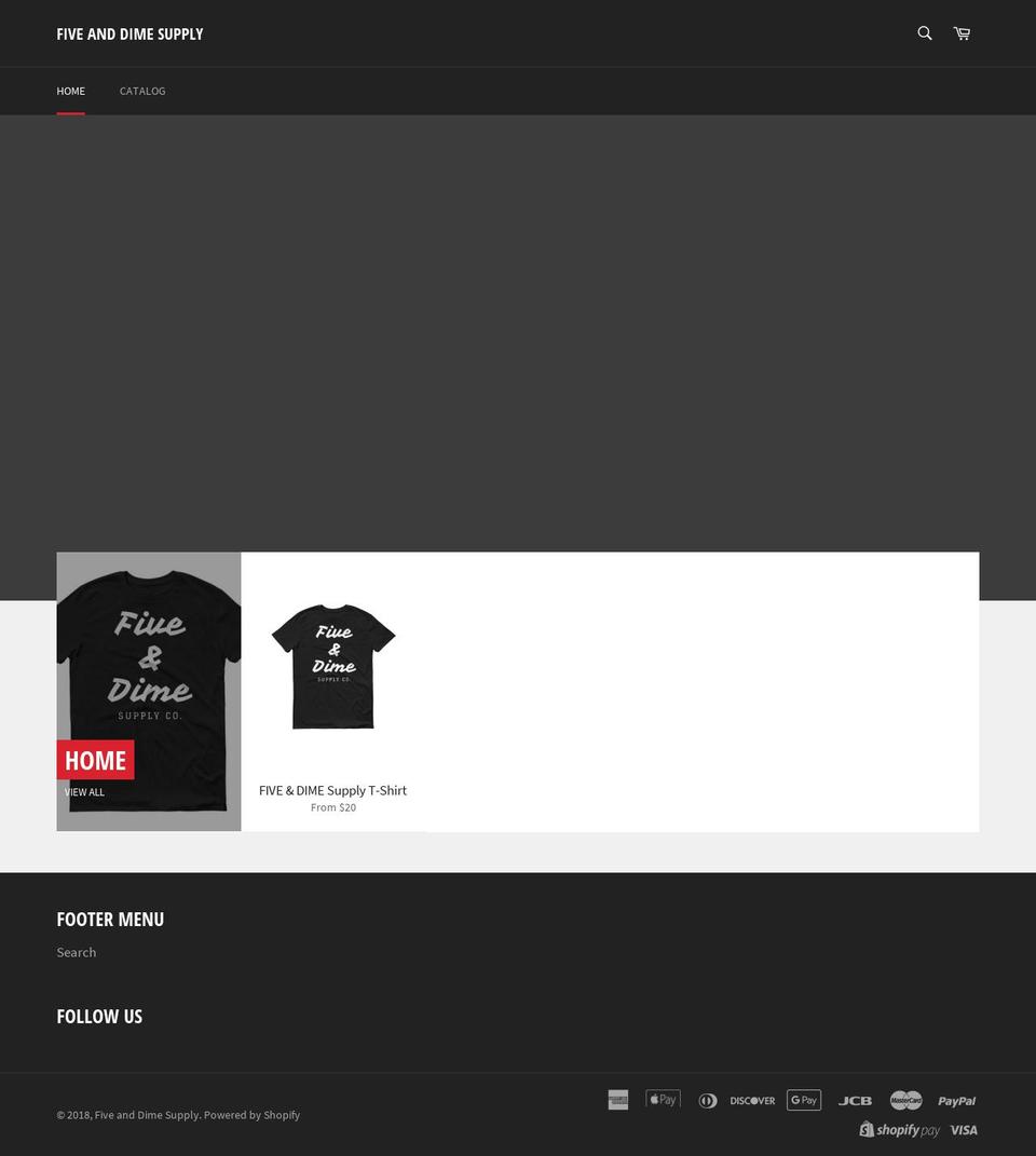 fiveanddimesupply.com — Shopify storefront screenshot