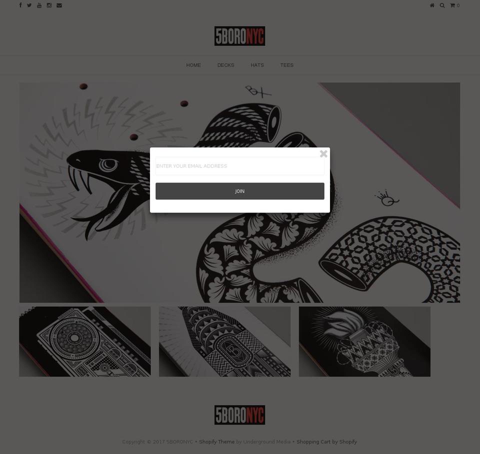 fiveboro.com shopify website screenshot