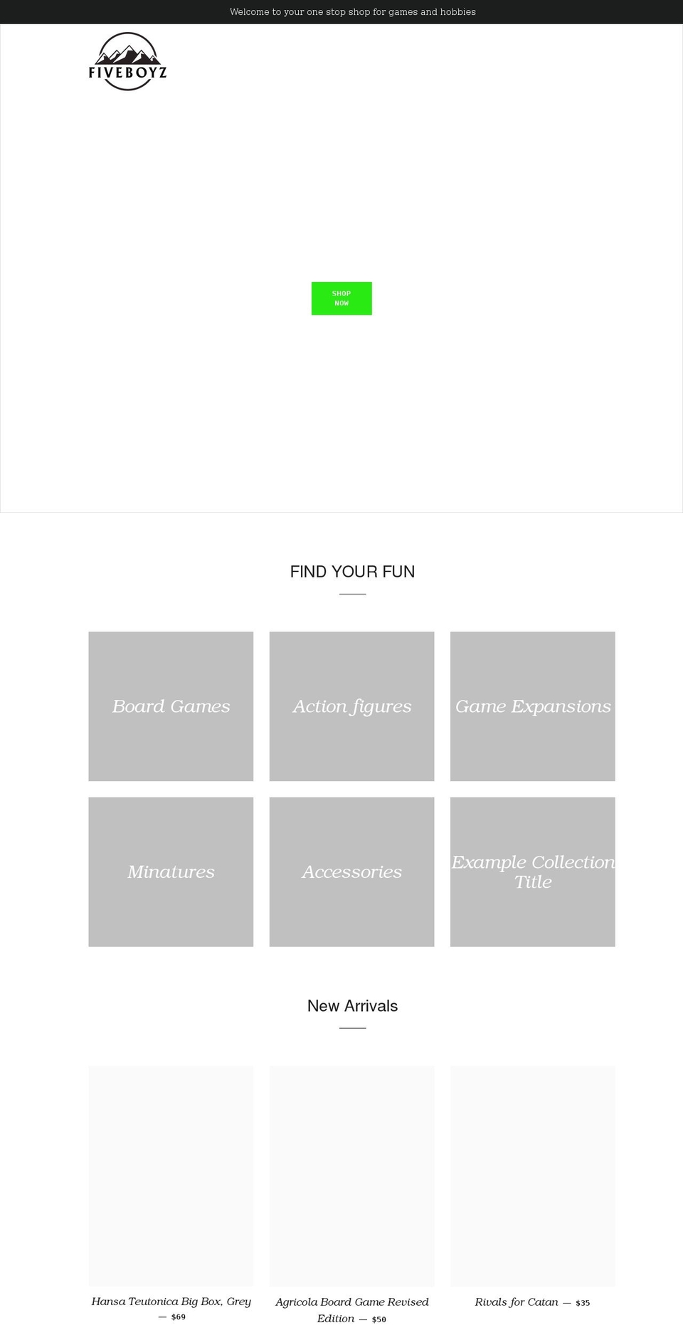 fiveboyz.com shopify website screenshot