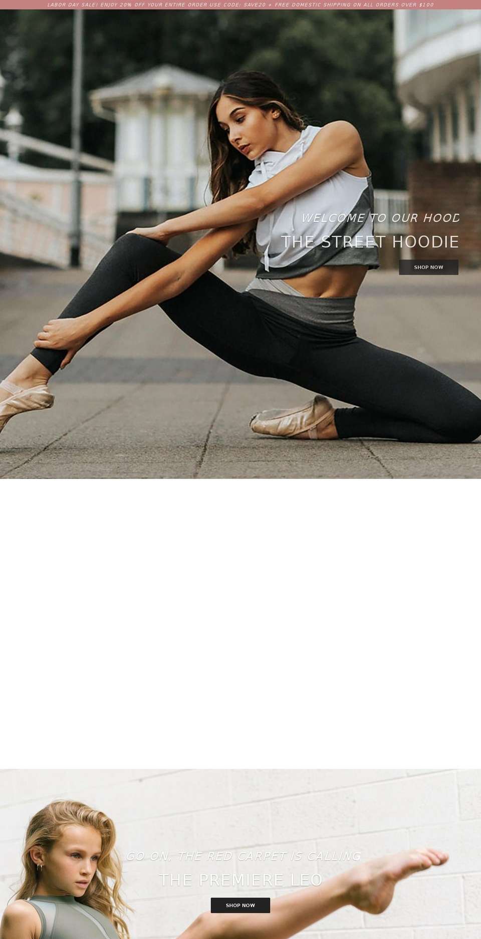 fivedancewear.com — Shopify storefront screenshot