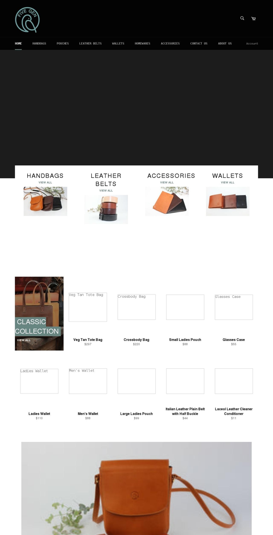 fivegen.com.au shopify website screenshot
