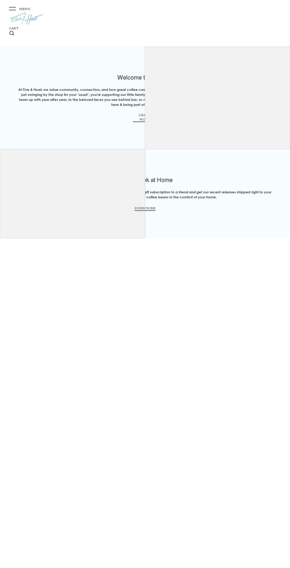 fivehoek.com — Shopify storefront screenshot