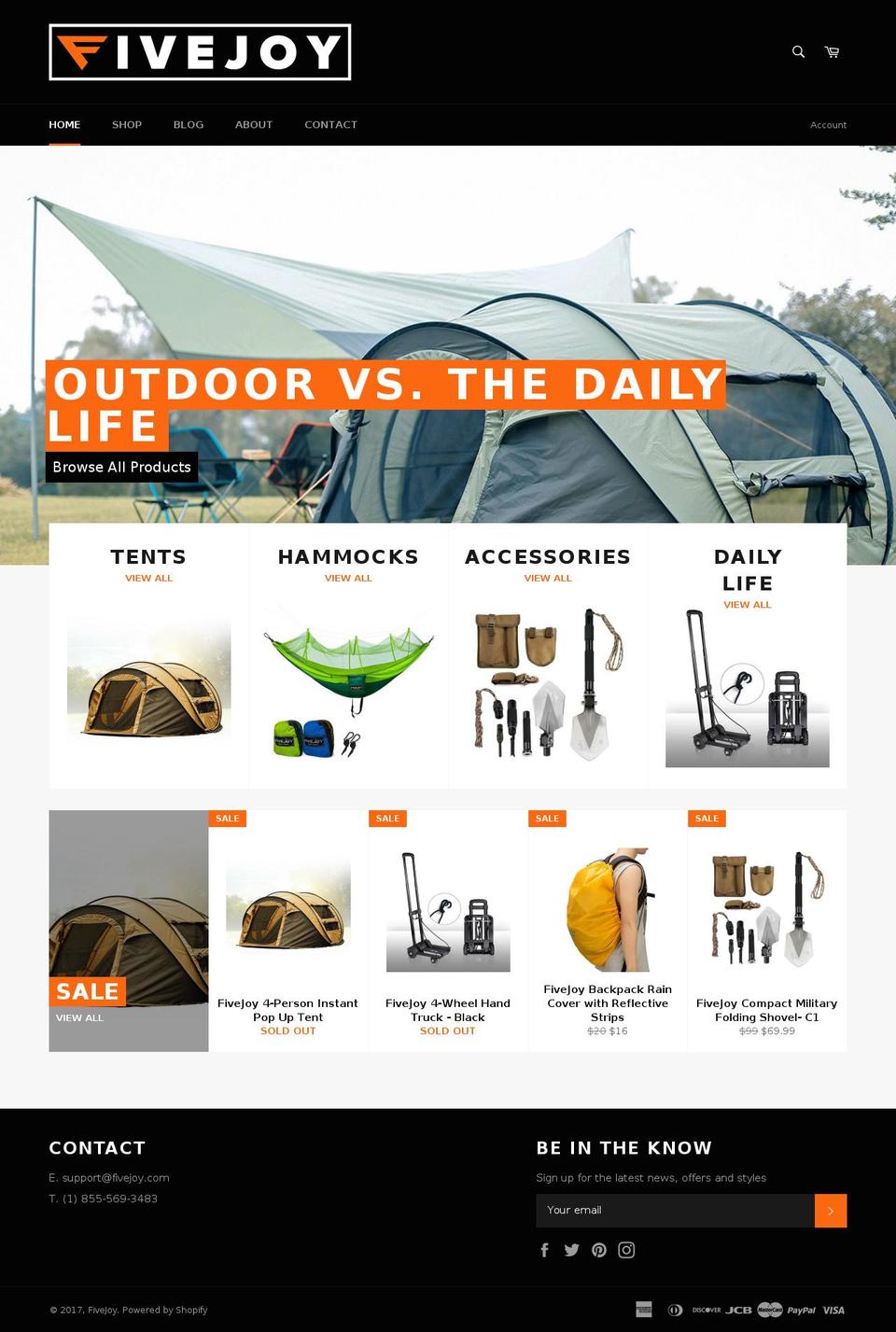 fivejoy.com shopify website screenshot