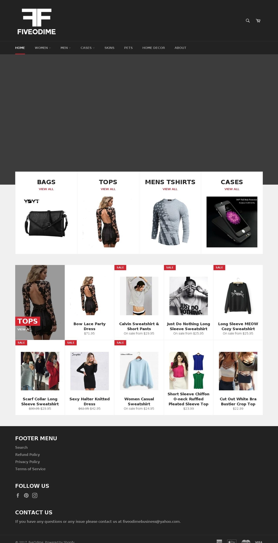 fiveodime.com shopify website screenshot