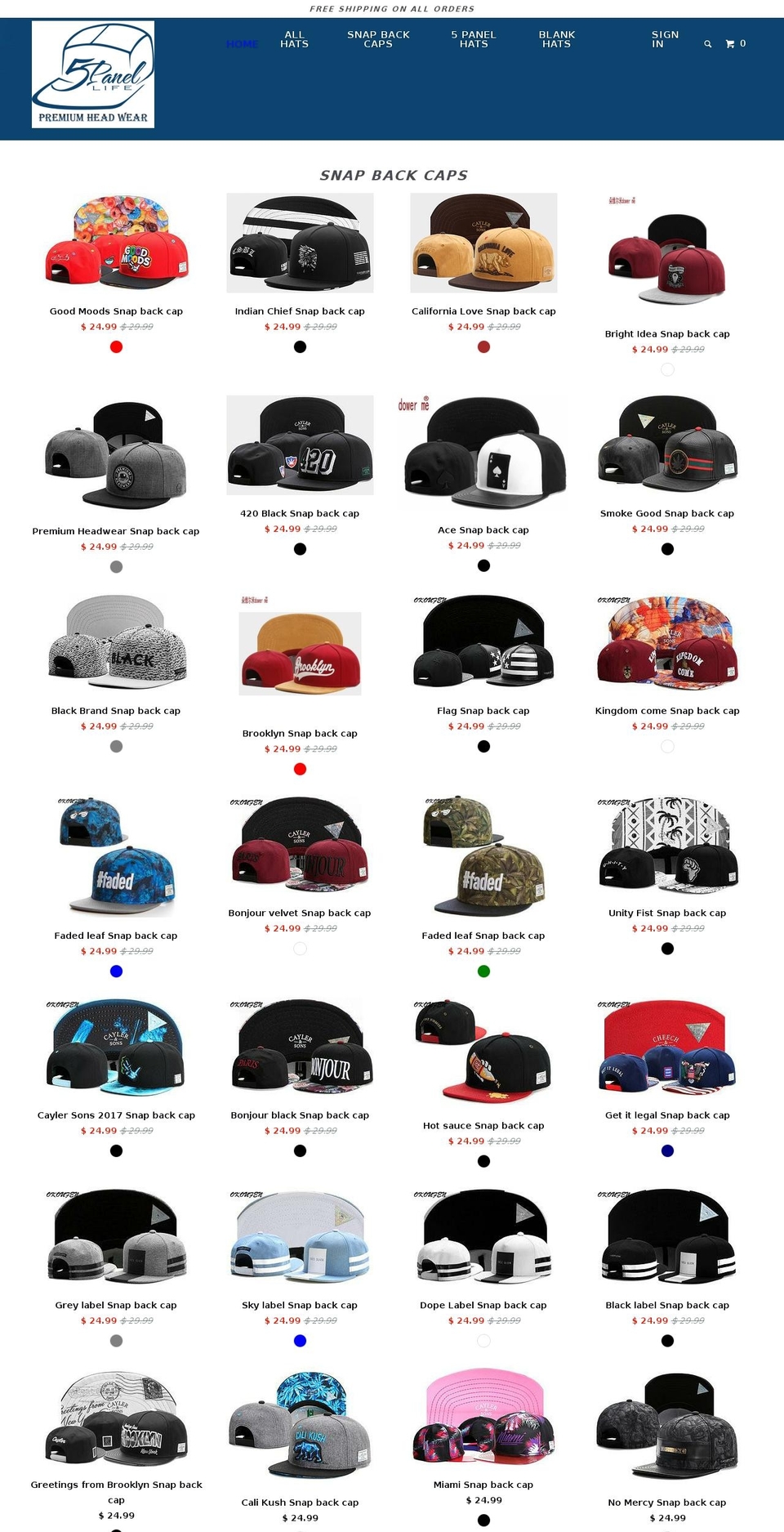 fivepanellife.com shopify website screenshot