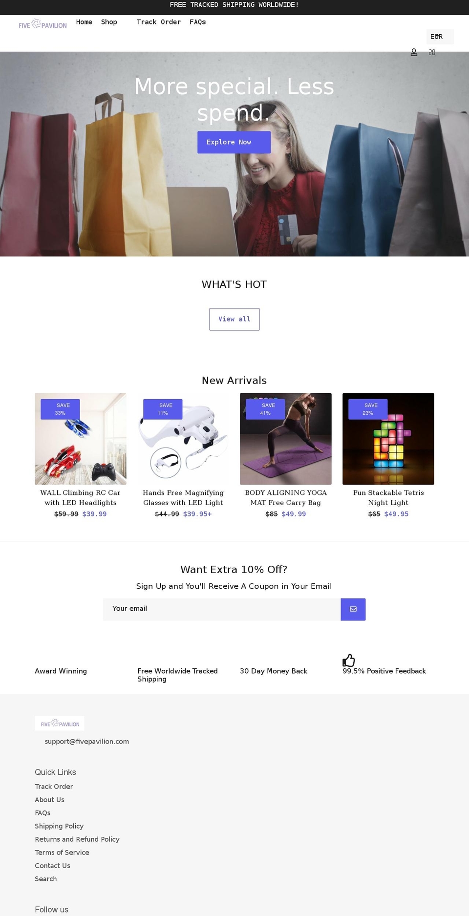 fivepavilion.com shopify website screenshot