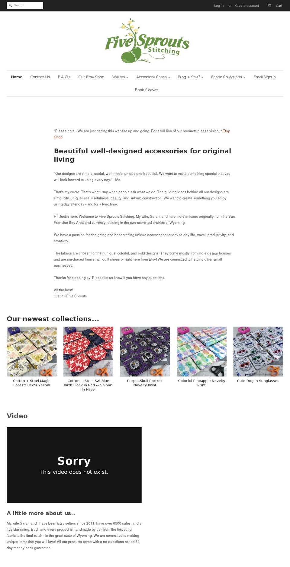 fivesprouts.com — Shopify storefront screenshot