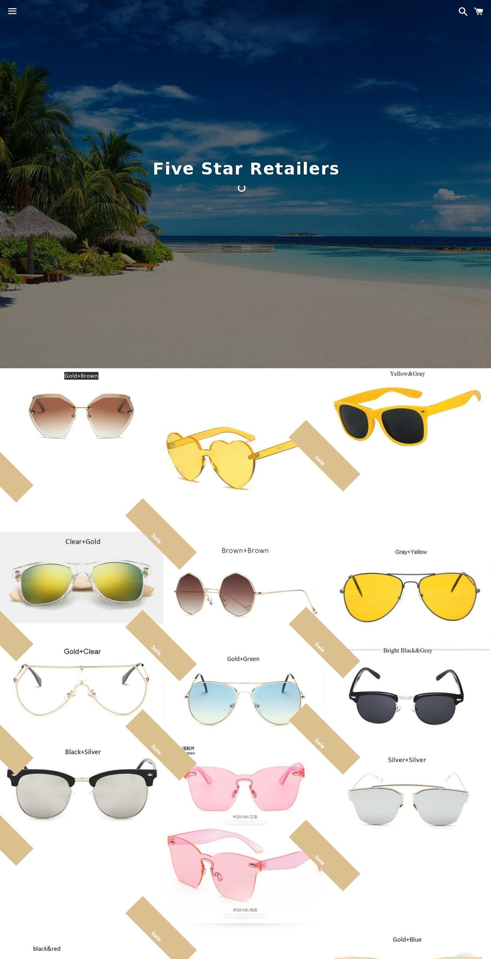 fivestarretailers.com — Shopify storefront screenshot