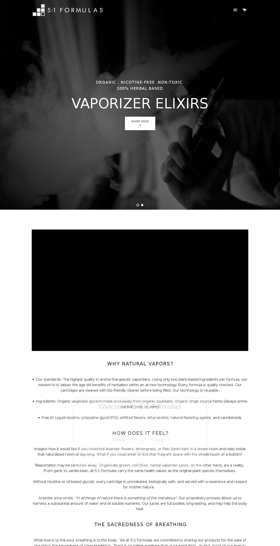 fivetooneformulas.com — Shopify storefront screenshot