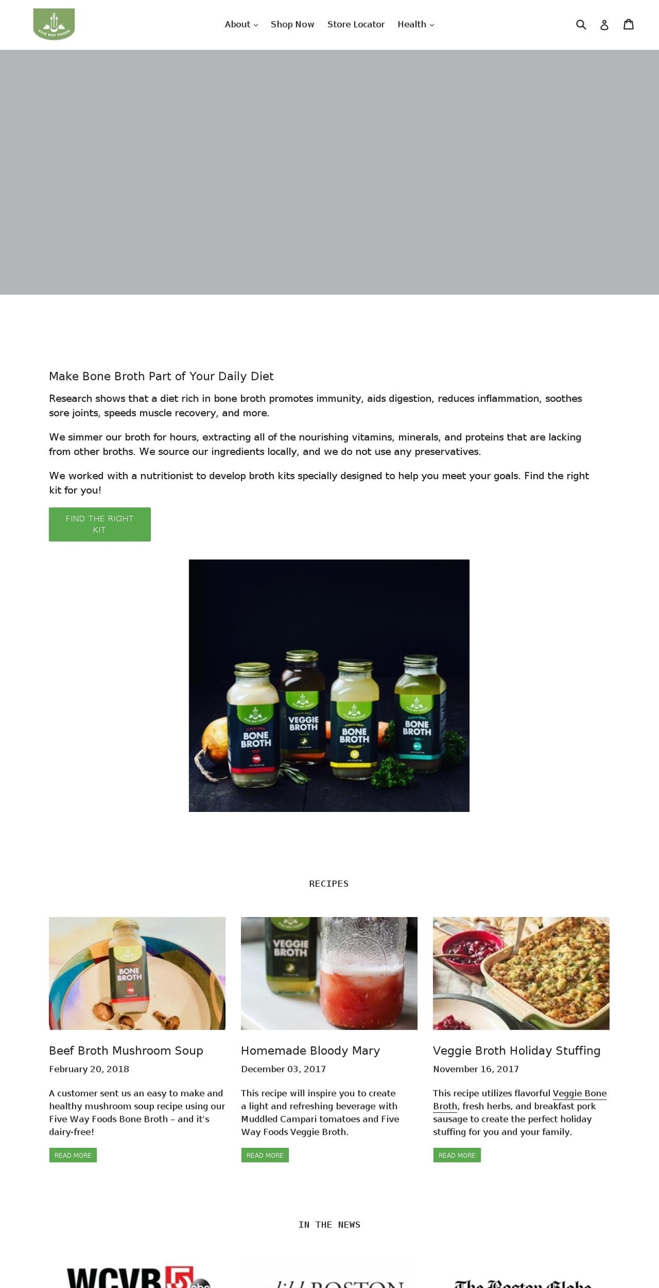 fivewayfoods.com shopify website screenshot