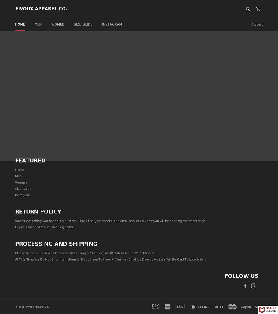 fivoux.com shopify website screenshot