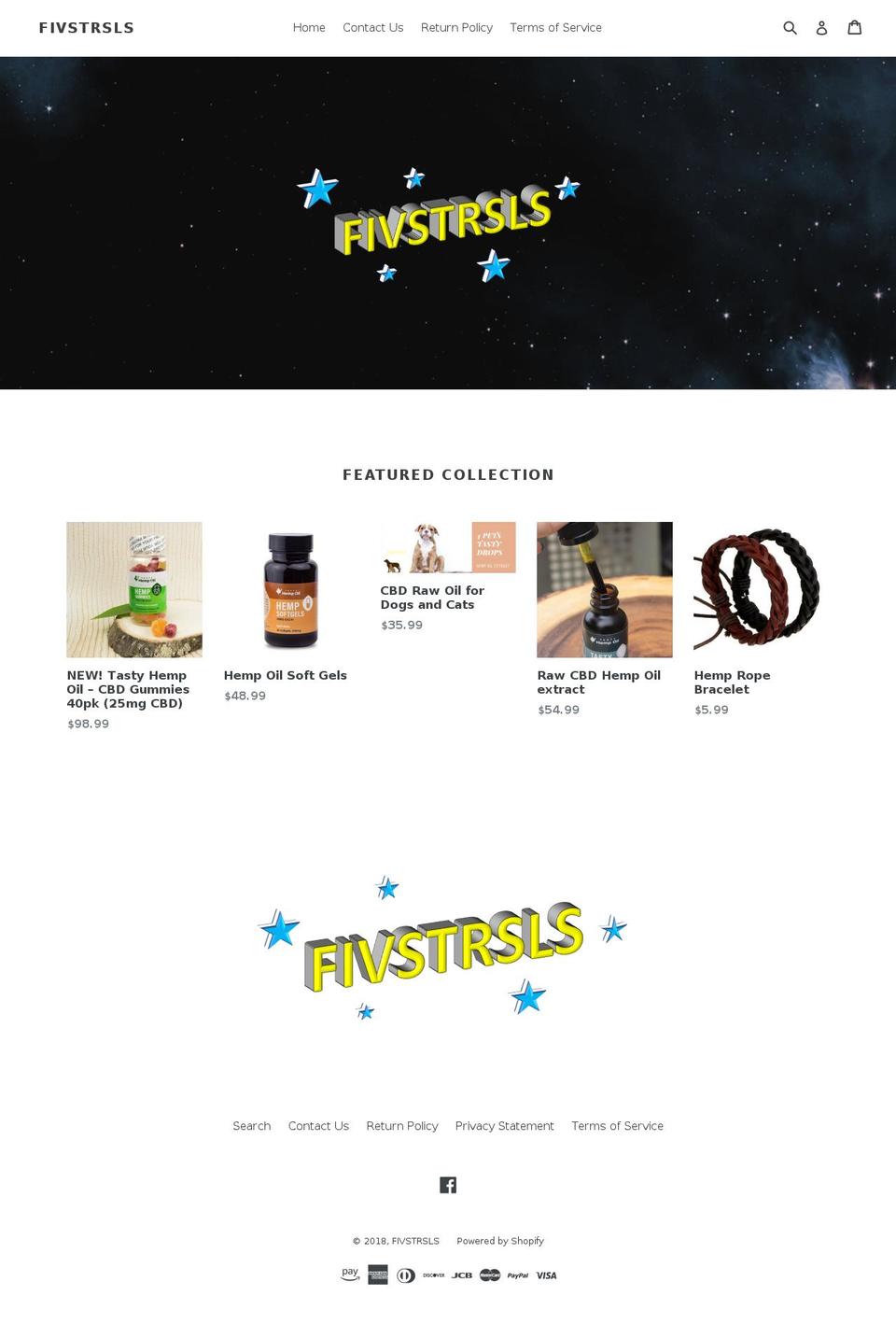 fivstrsls.com — Shopify storefront screenshot