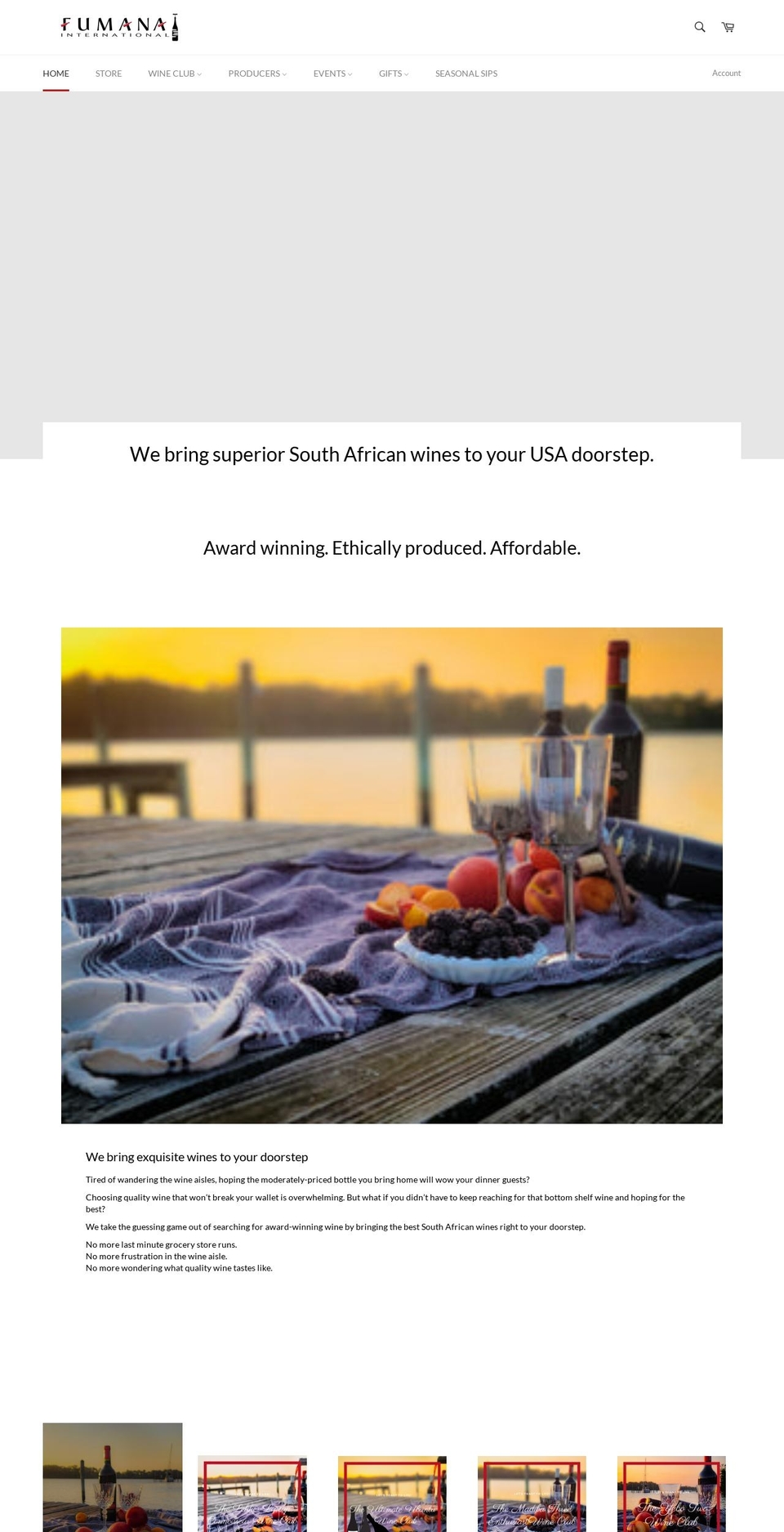 fiwineimports.com — Shopify storefront screenshot