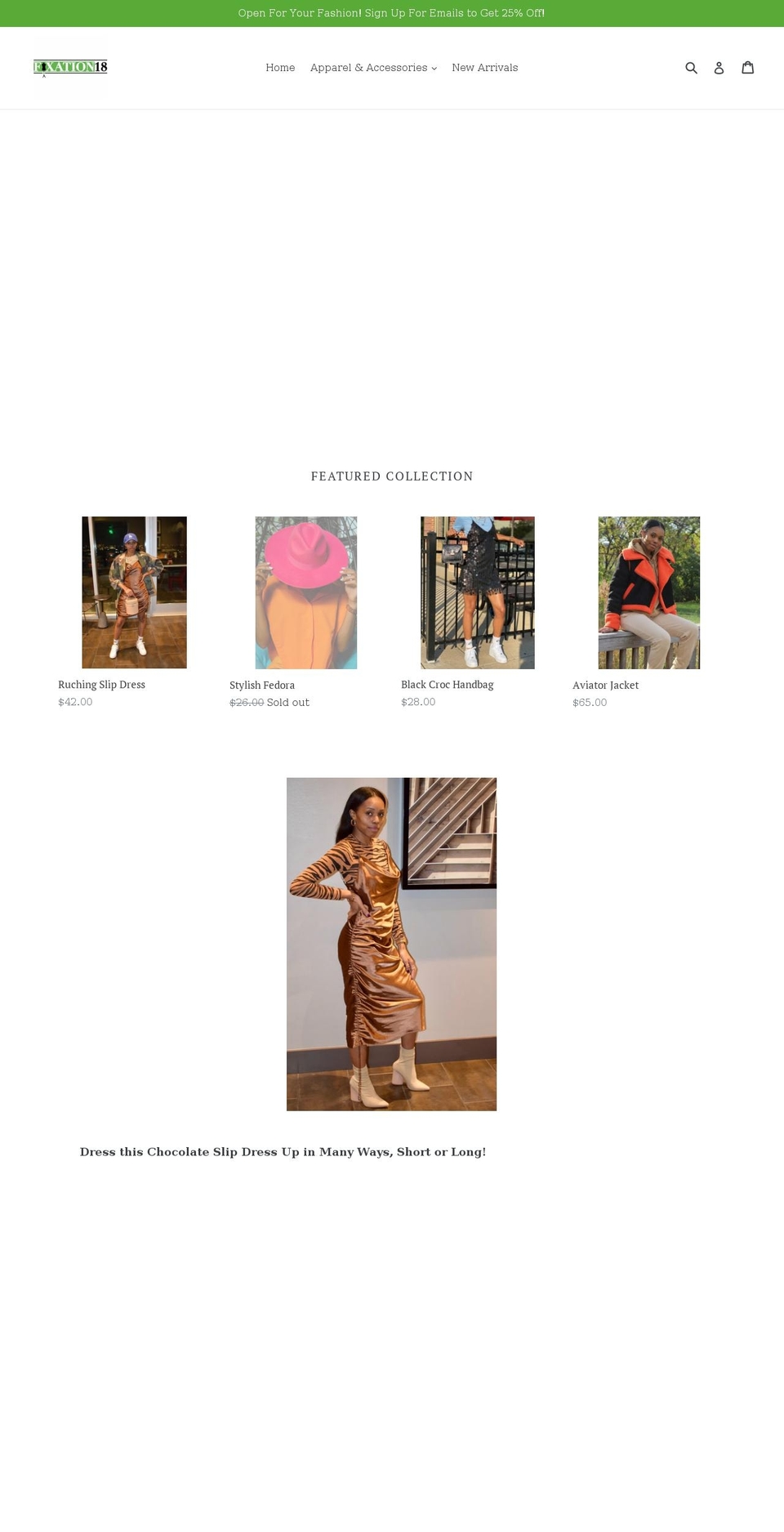 fixation18.com — Shopify storefront screenshot