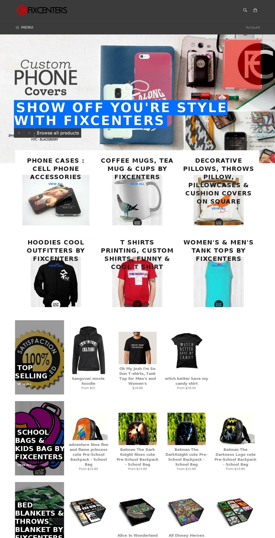 fixcenters.com shopify website screenshot