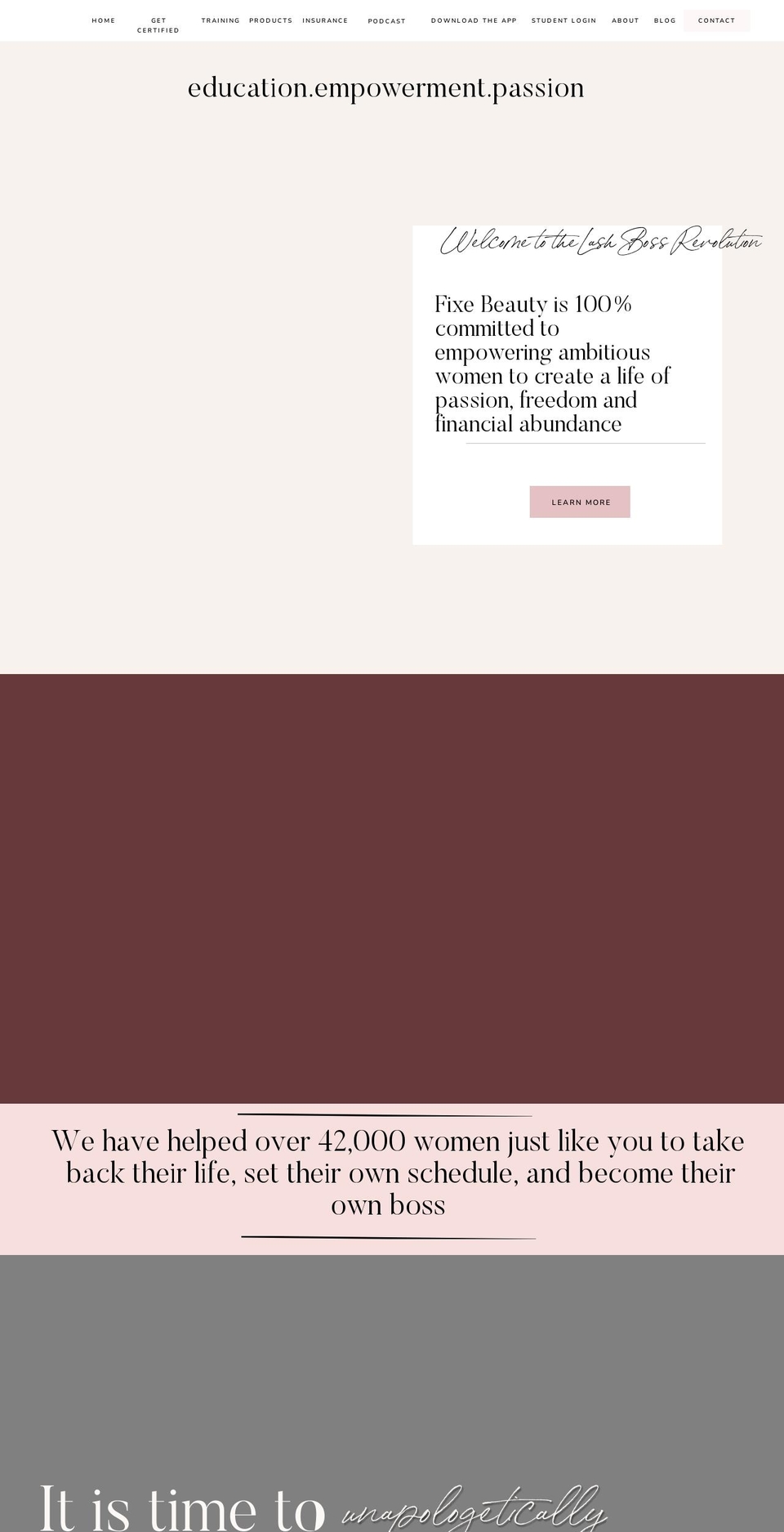 fixebeauty.ca shopify website screenshot