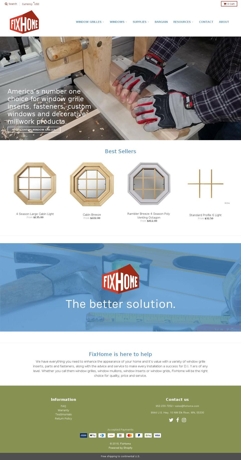 fixhome.com shopify website screenshot