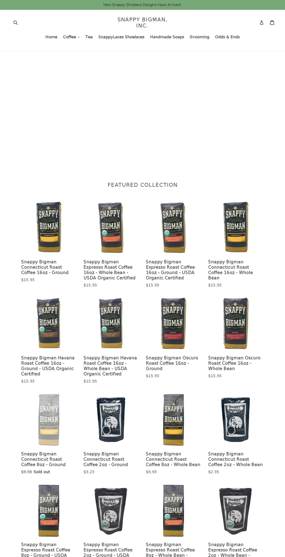 fixiecoffeeroasters.com — Shopify storefront screenshot