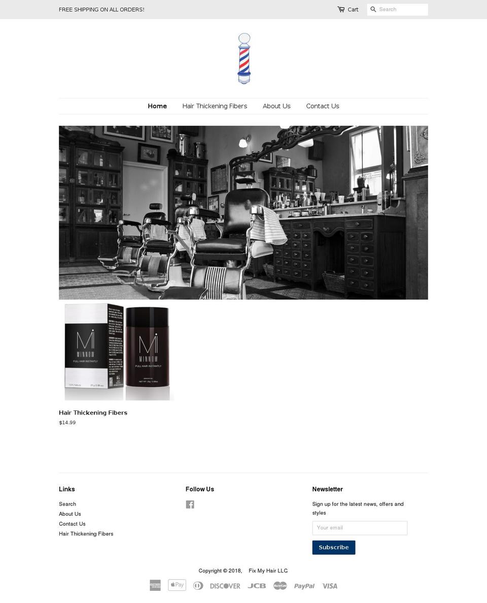 fixmyhair.net shopify website screenshot