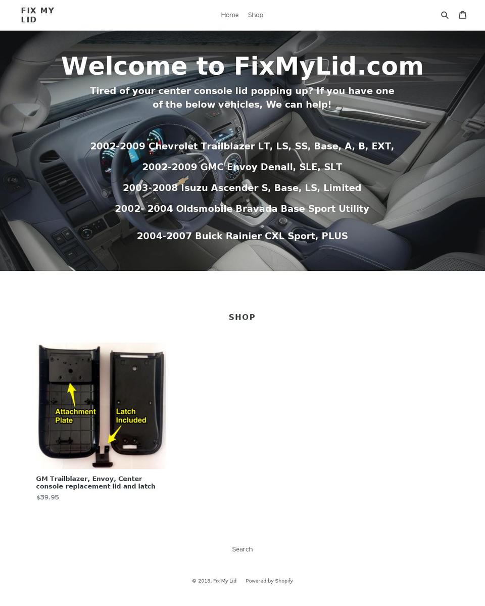 fixmylid.com — Shopify storefront screenshot