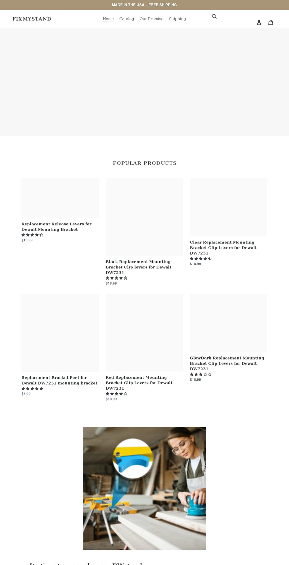 fixmystand.com shopify website screenshot