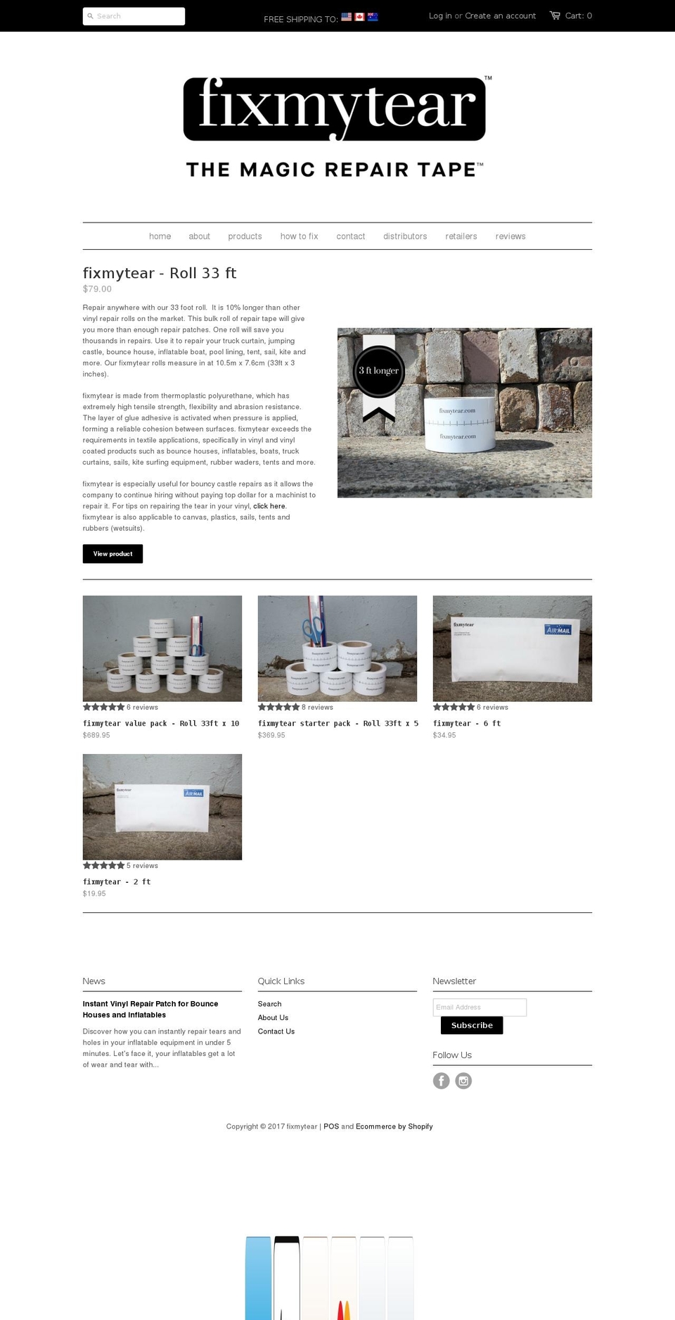 fixmytear.com shopify website screenshot