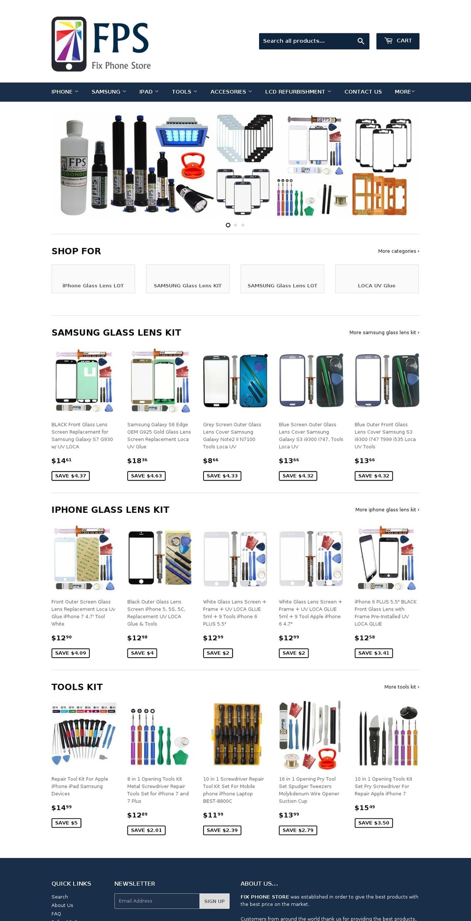 fixphonestore.com — Shopify storefront screenshot