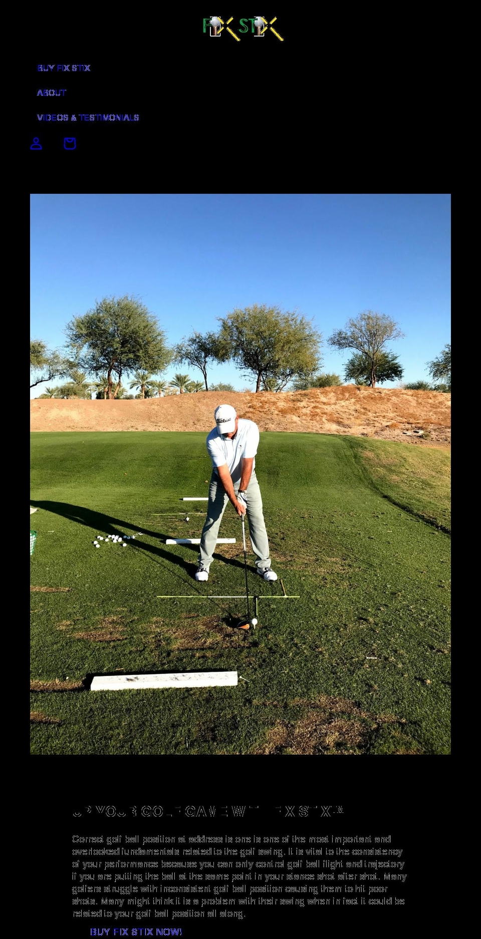 fixstixgolf.com shopify website screenshot