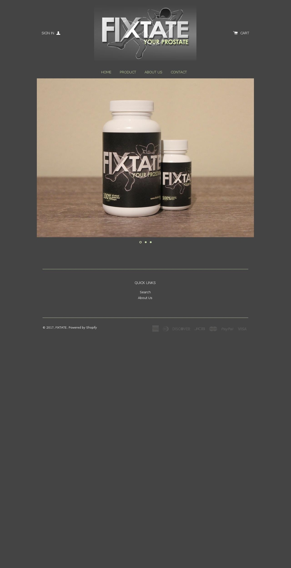 fixtate.com shopify website screenshot