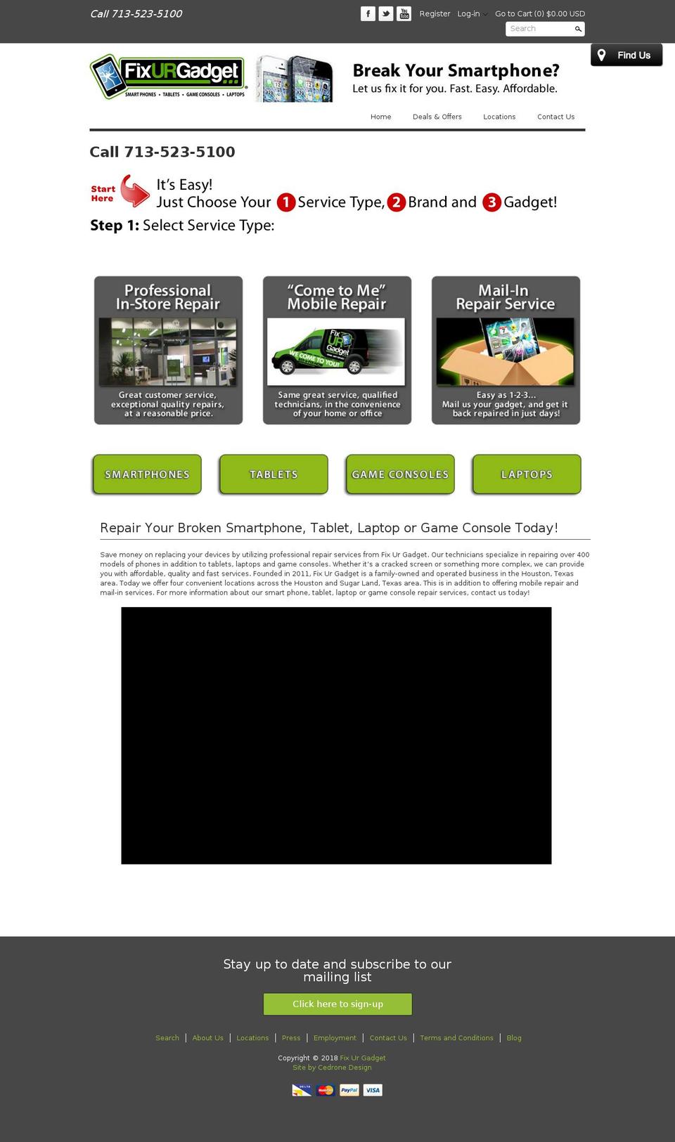fixurgadget.net shopify website screenshot