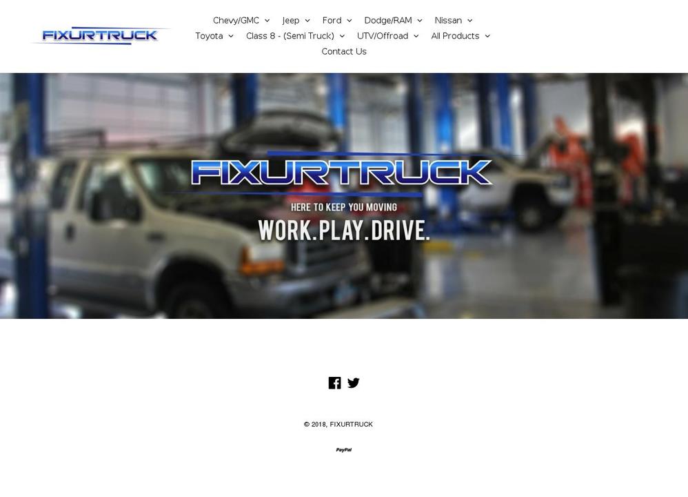 fixurtruck.com — Shopify storefront screenshot