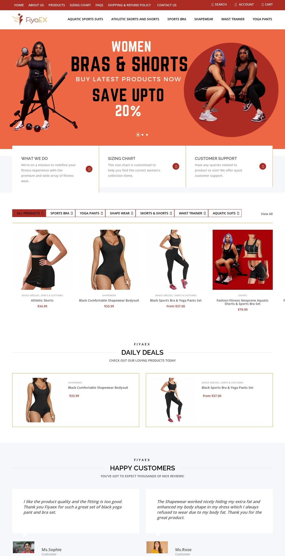 fiyaex.com shopify website screenshot