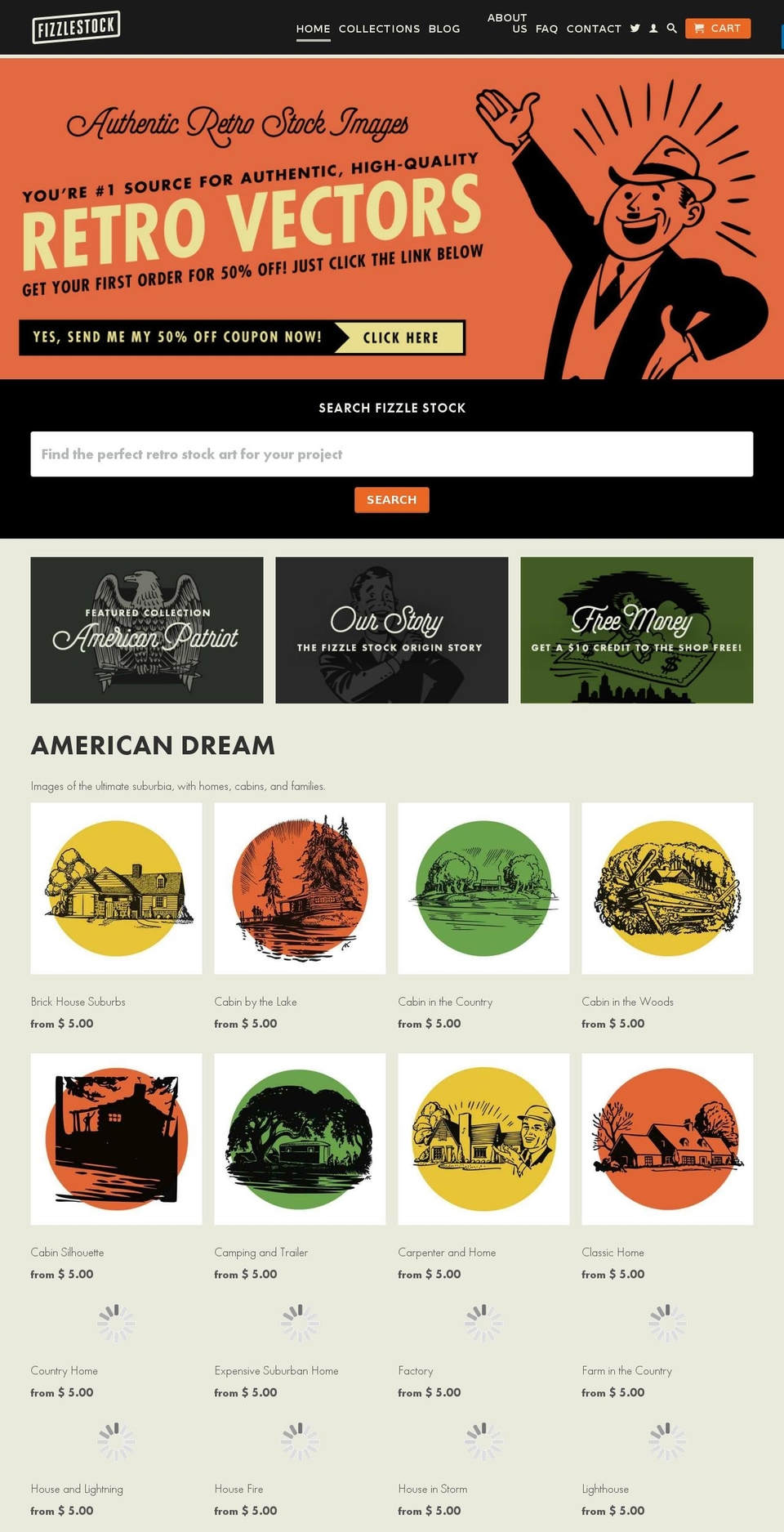 fizzlestock.com shopify website screenshot