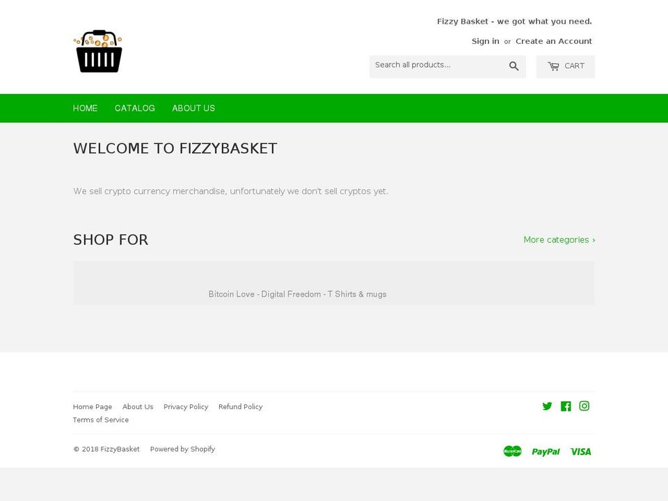 fizzybasket.com — Shopify storefront screenshot