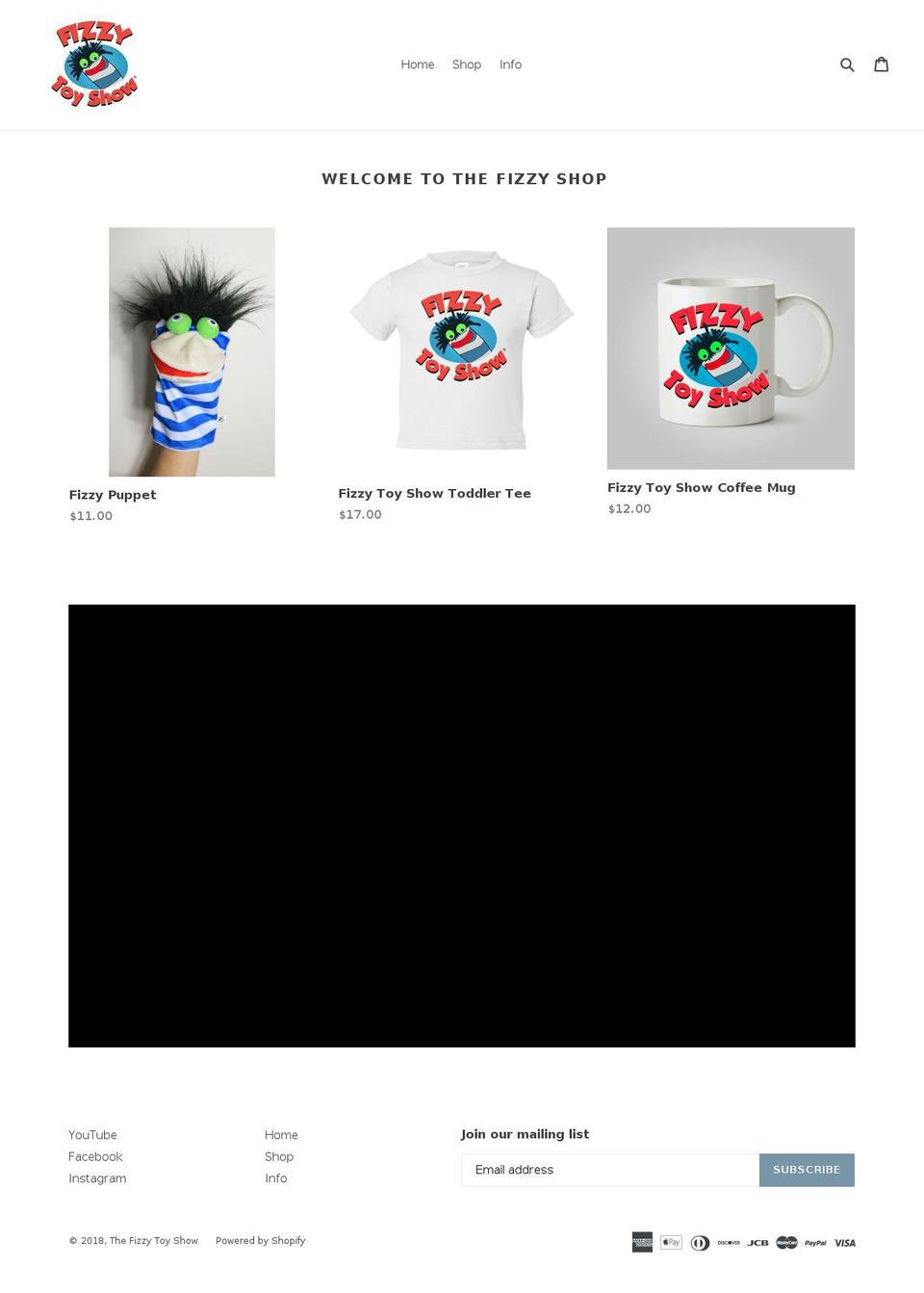 fizzytoyshow.com shopify website screenshot